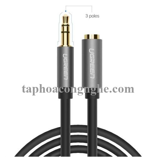 Ugreen 10779 0.5M màu Đen Cáp âm thanh 3.5mm nối dài AV118 30010779